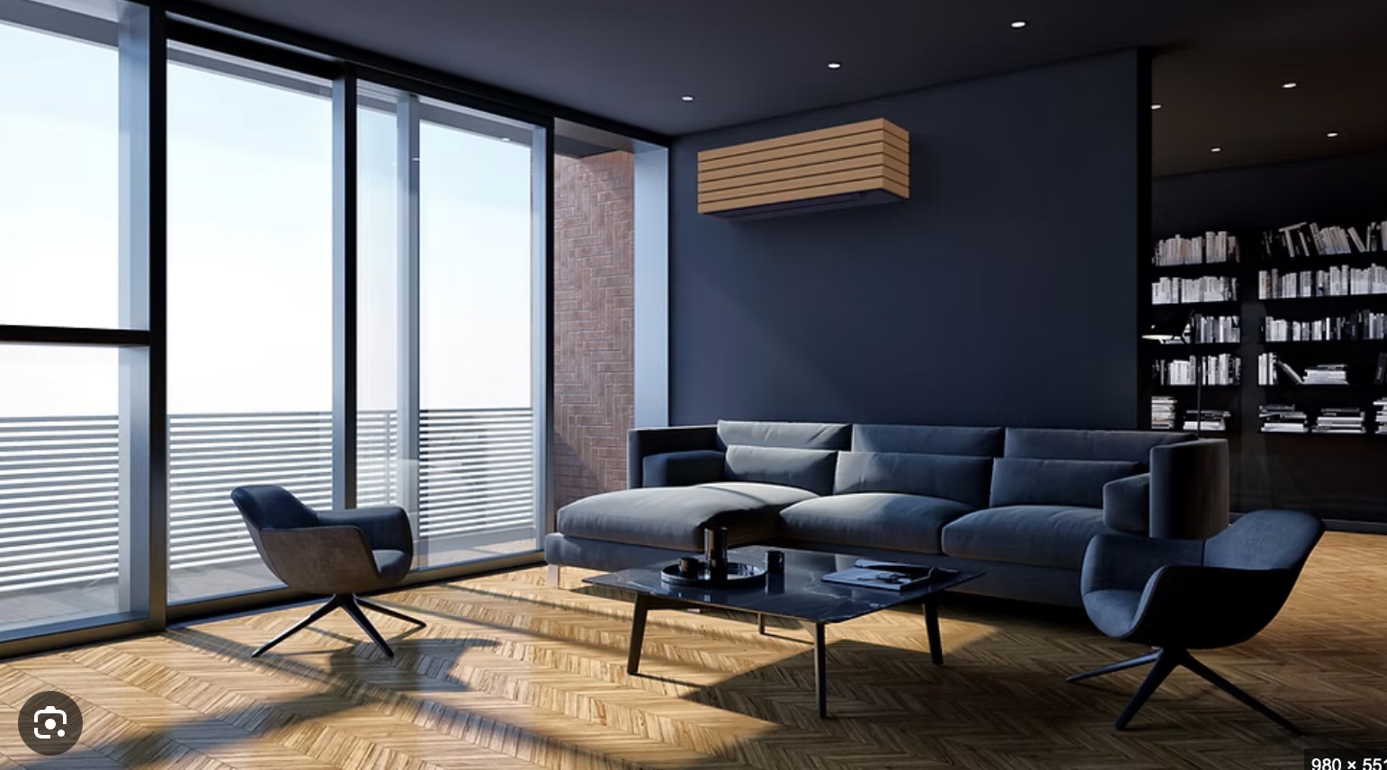 Donkere moderne woning