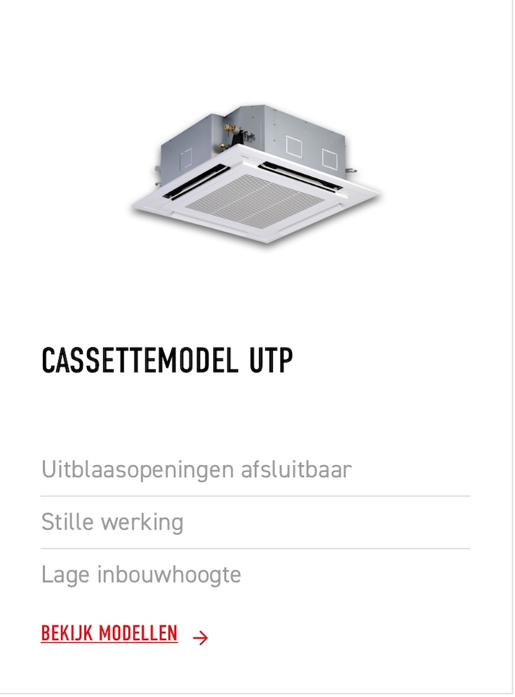 Toshiba Cassettemodel UTP