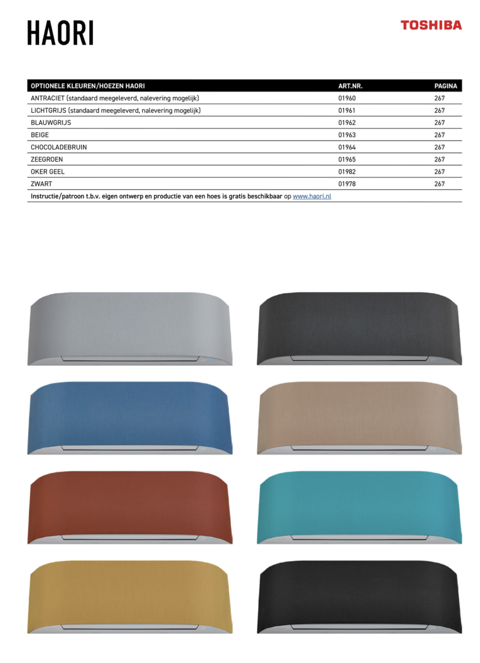 Toshiba Haori kleuren